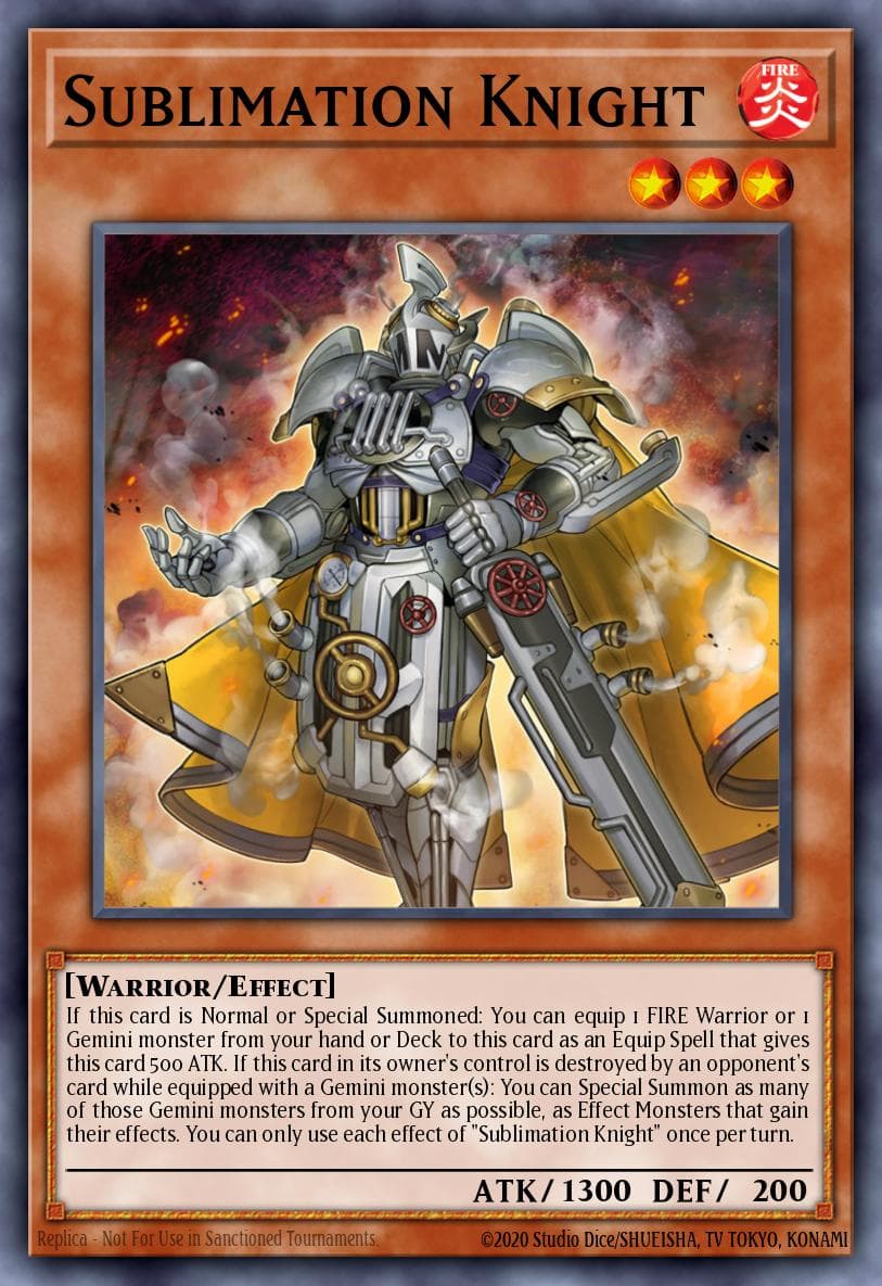 Sublimation Knight Toon Chaos card