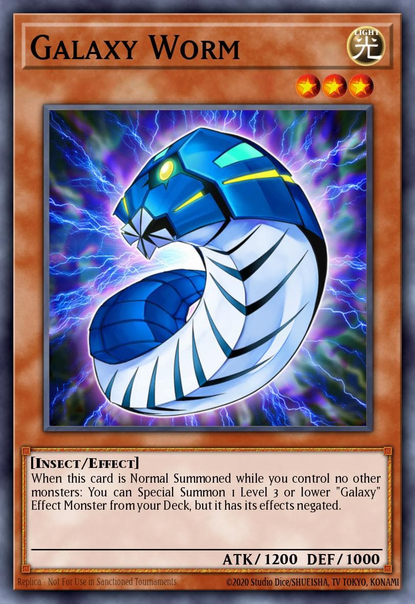 Galaxy Worm Code of the Duelist Special Edition card