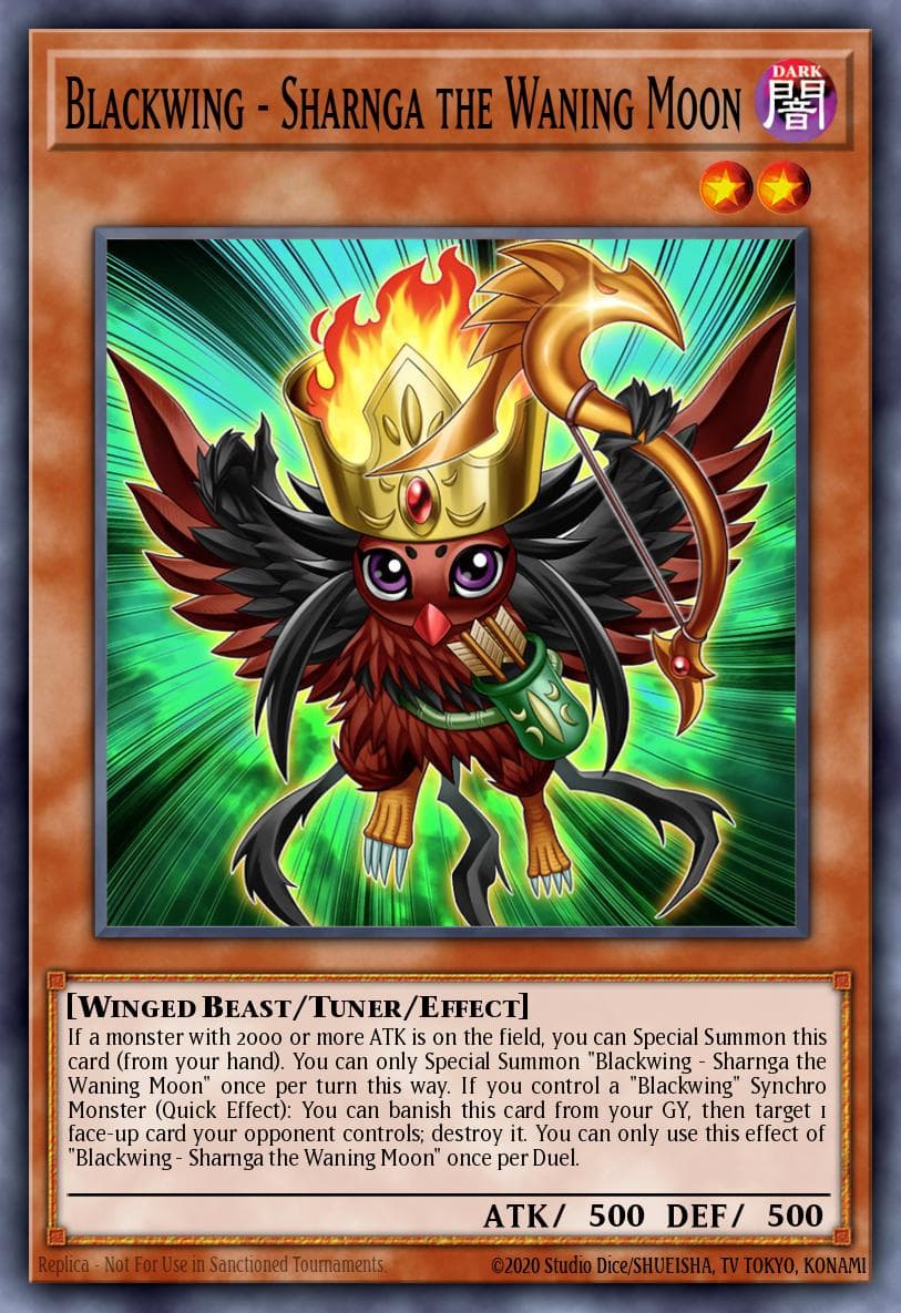 Blackwing - Sharnga the Waning Moon Legendary 5D's Decks card