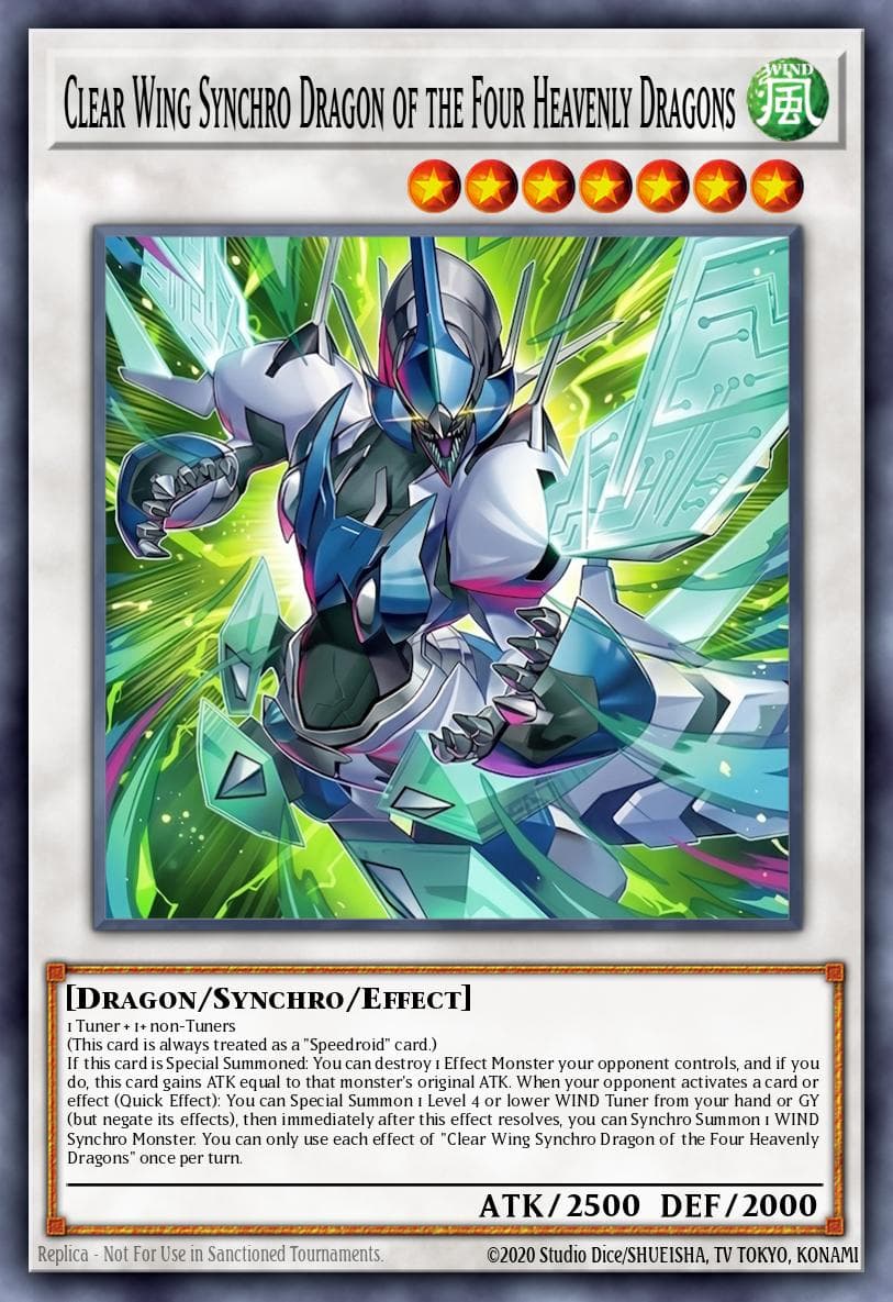 四天之龙 清透翼同步龙 游戏王 card