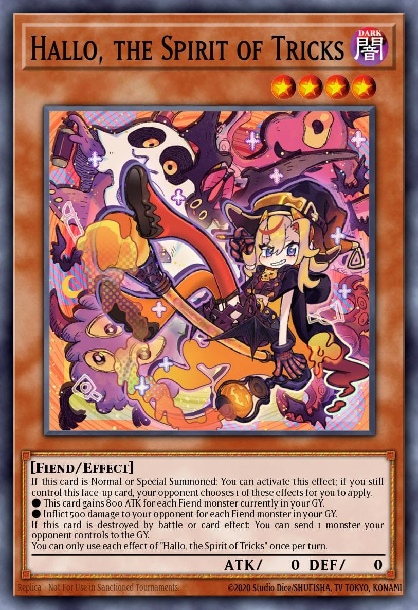 Hallo, the Spirit of Tricks Supreme Darkness card