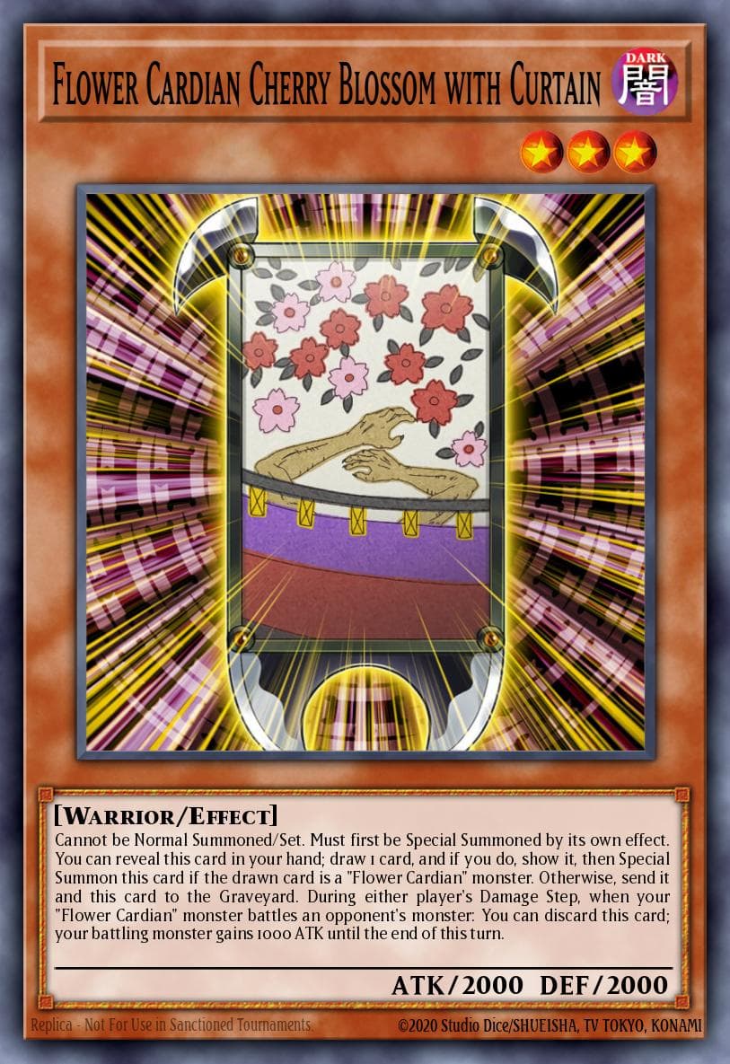 Flower Cardian Cherry Blossom with Curtain Raging Tempest: Special Edition card