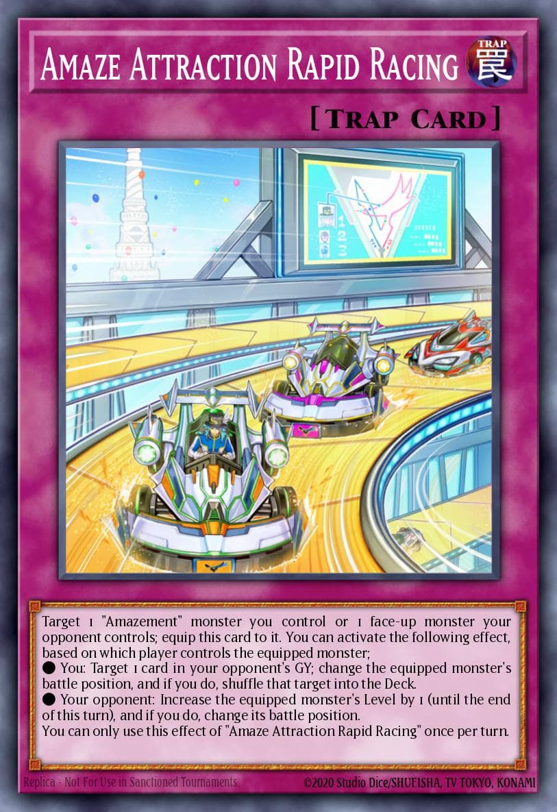 Amaze Attraction Rapid Racing Lightning Overdrive Premiere! promotional card card