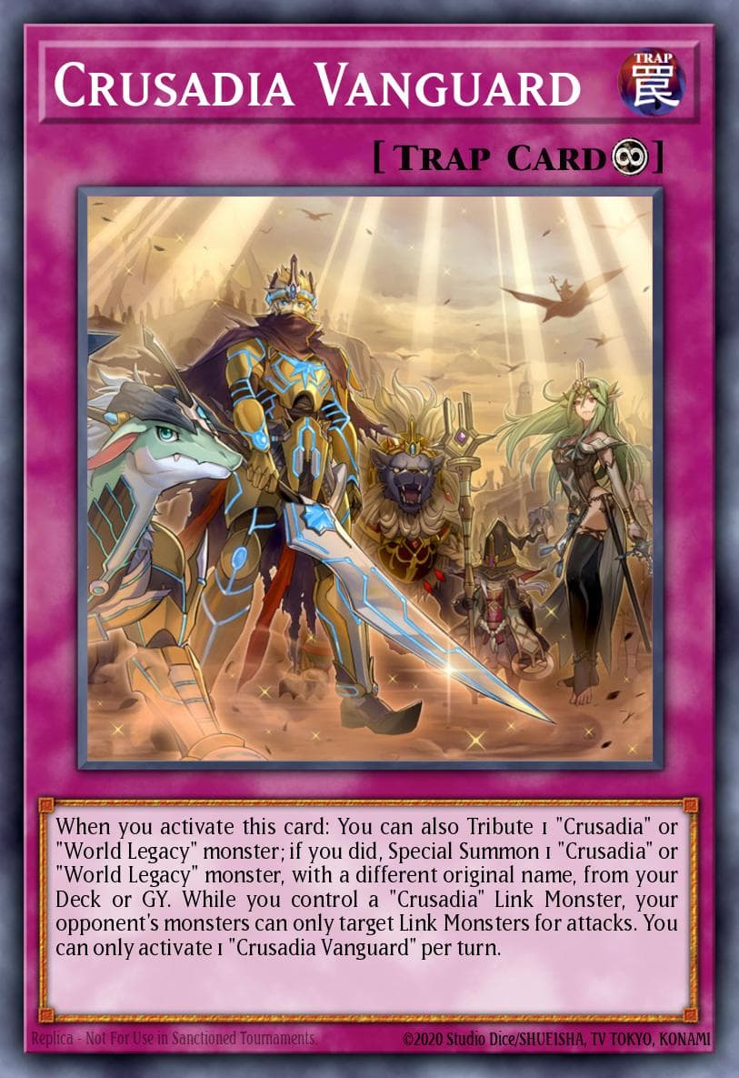 Crusadia Vanguard 2019 Gold Sarcophagus Tin Mega Pack card