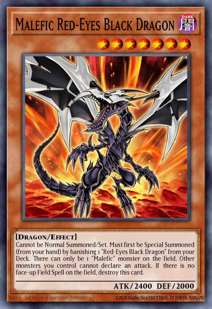 Malefic Red-Eyes Black Dragon Yu-Gi-Oh! 3D Bonds Beyond Time Theater distribution card card