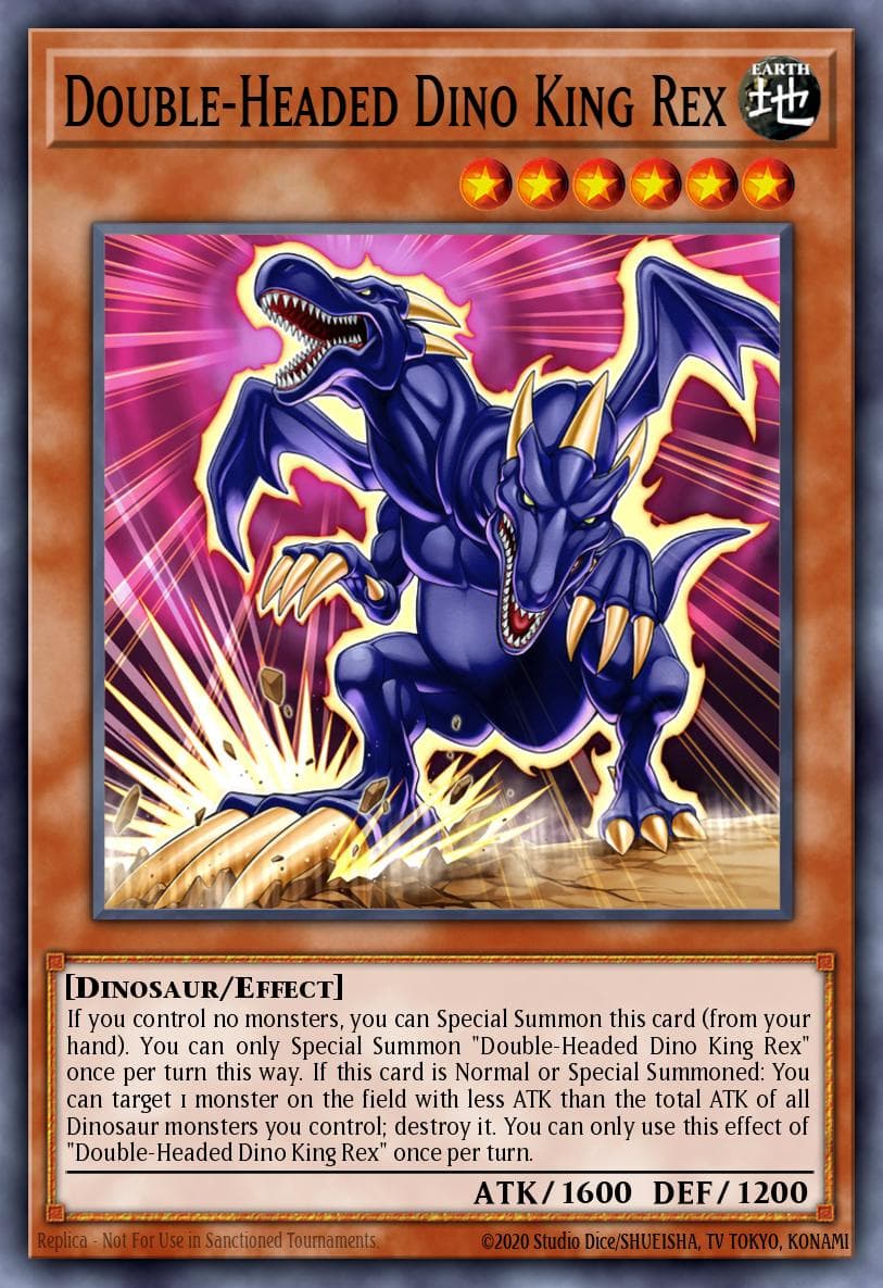 Double-Headed Dino King Rex Duelist Nexus card