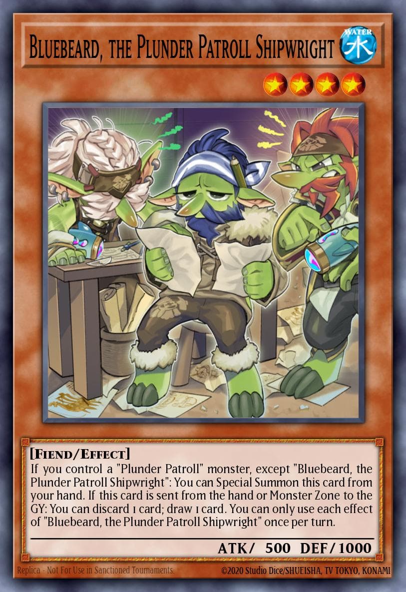Bluebeard, the Plunder Patroll Shipwright Eternity Code Premiere! promotional card card