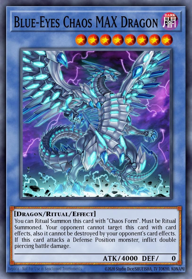 Blue-Eyes Chaos MAX Dragon Yu-Gi-Oh! The Dark Side of Dimensions Movie Pack: Gold Edition card