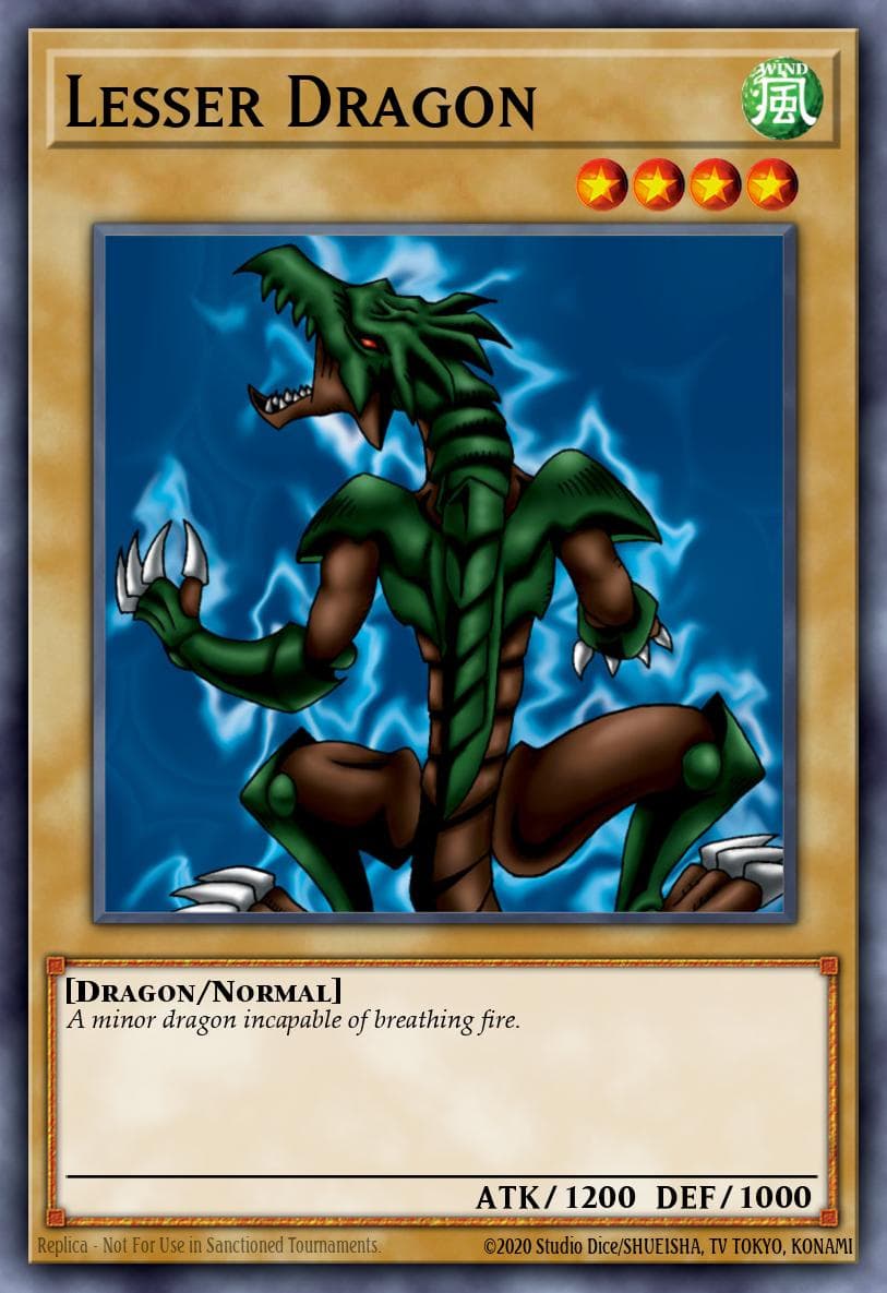 Lesser Dragon Legend of Blue Eyes White Dragon card