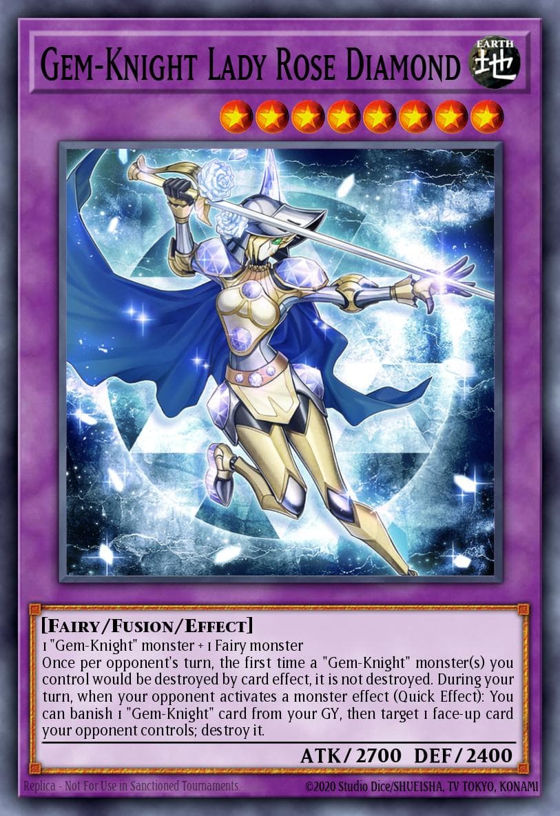 Gem-Knight Lady Rose Diamond Power of the Elements card