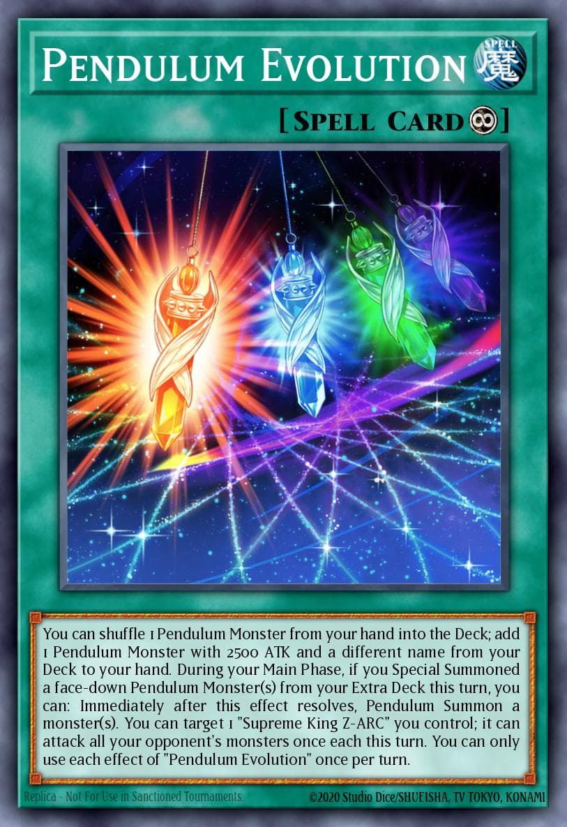 Pendulum Evolution 游戏王 card