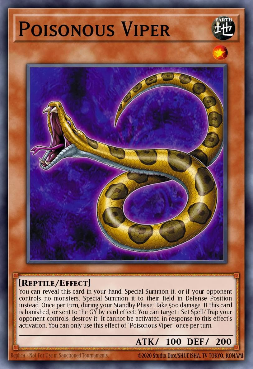 剧毒蝮蛇 游戏王 card