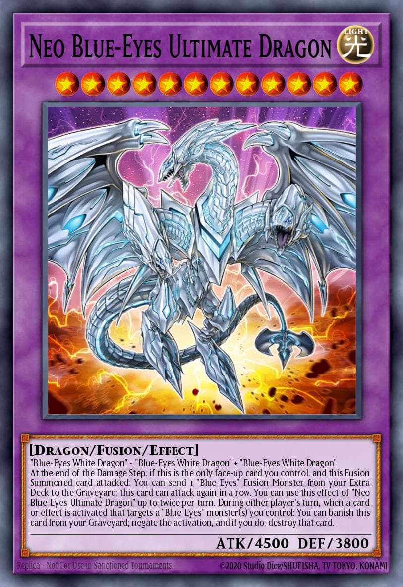 Neo Blue-Eyes Ultimate Dragon Yu-Gi-Oh! The Dark Side of Dimensions Movie Pack: Gold Edition card
