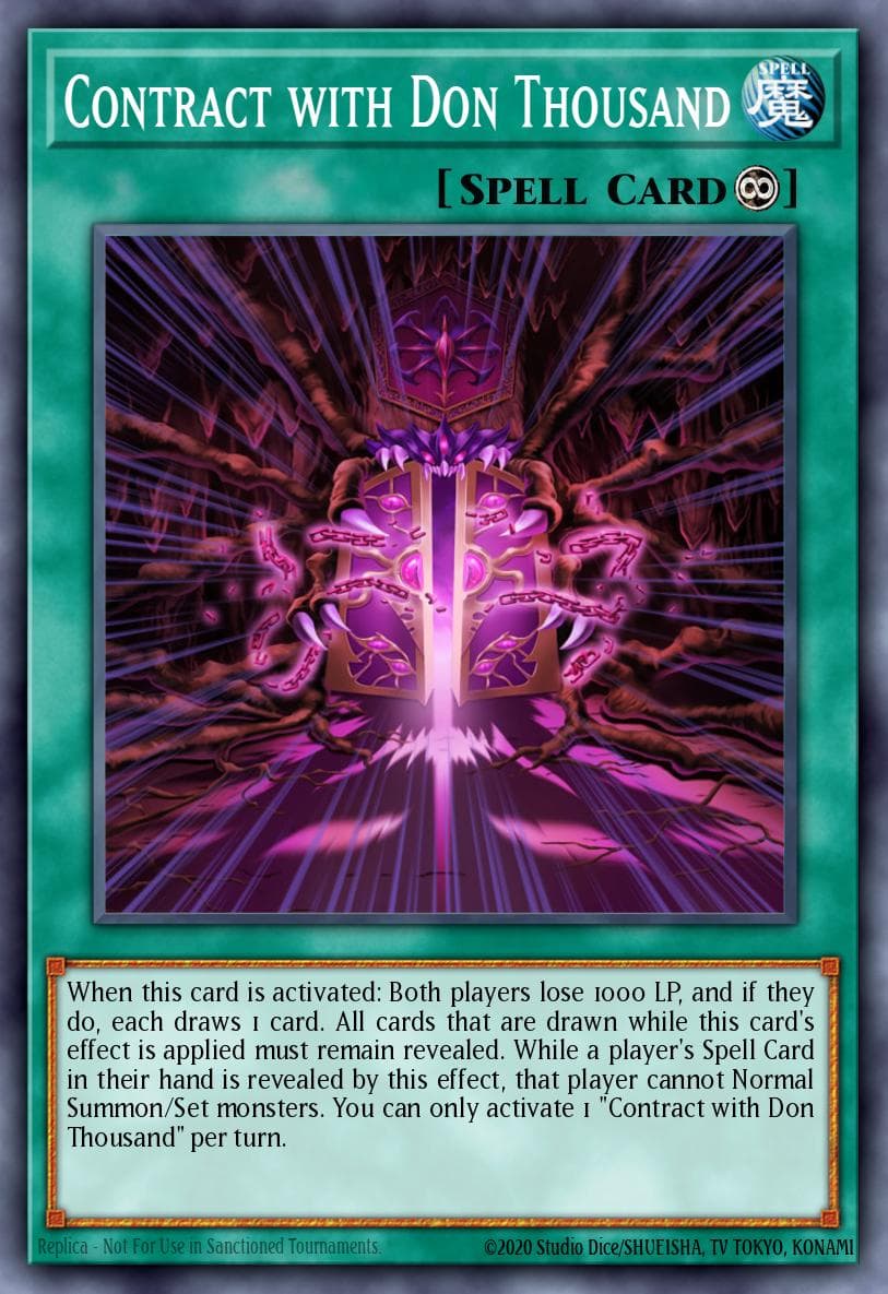 Contract with Don Thousand Duelist Saga card