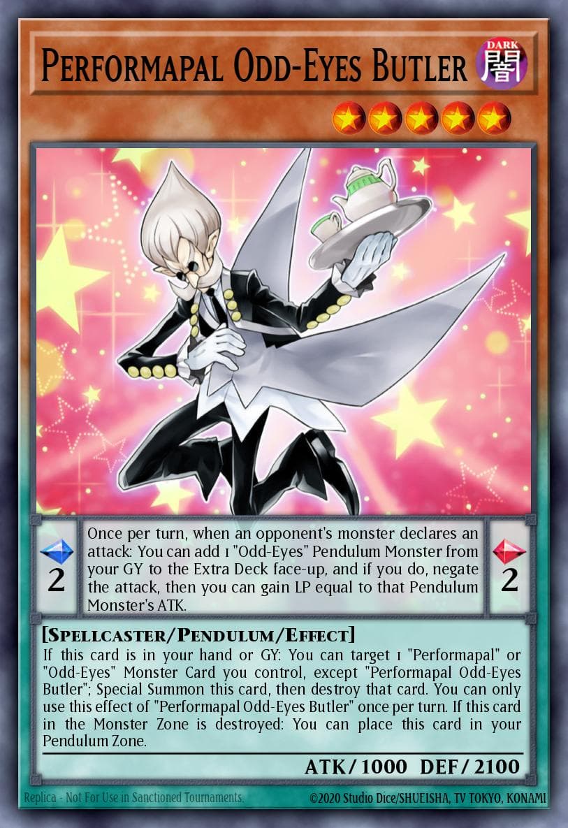 Performapal Odd-Eyes Butler Battles of Legend: Monstrous Revenge card