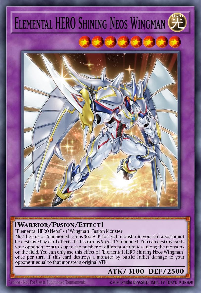 Elemental HERO Shining Neos Wingman Power of the Elements card