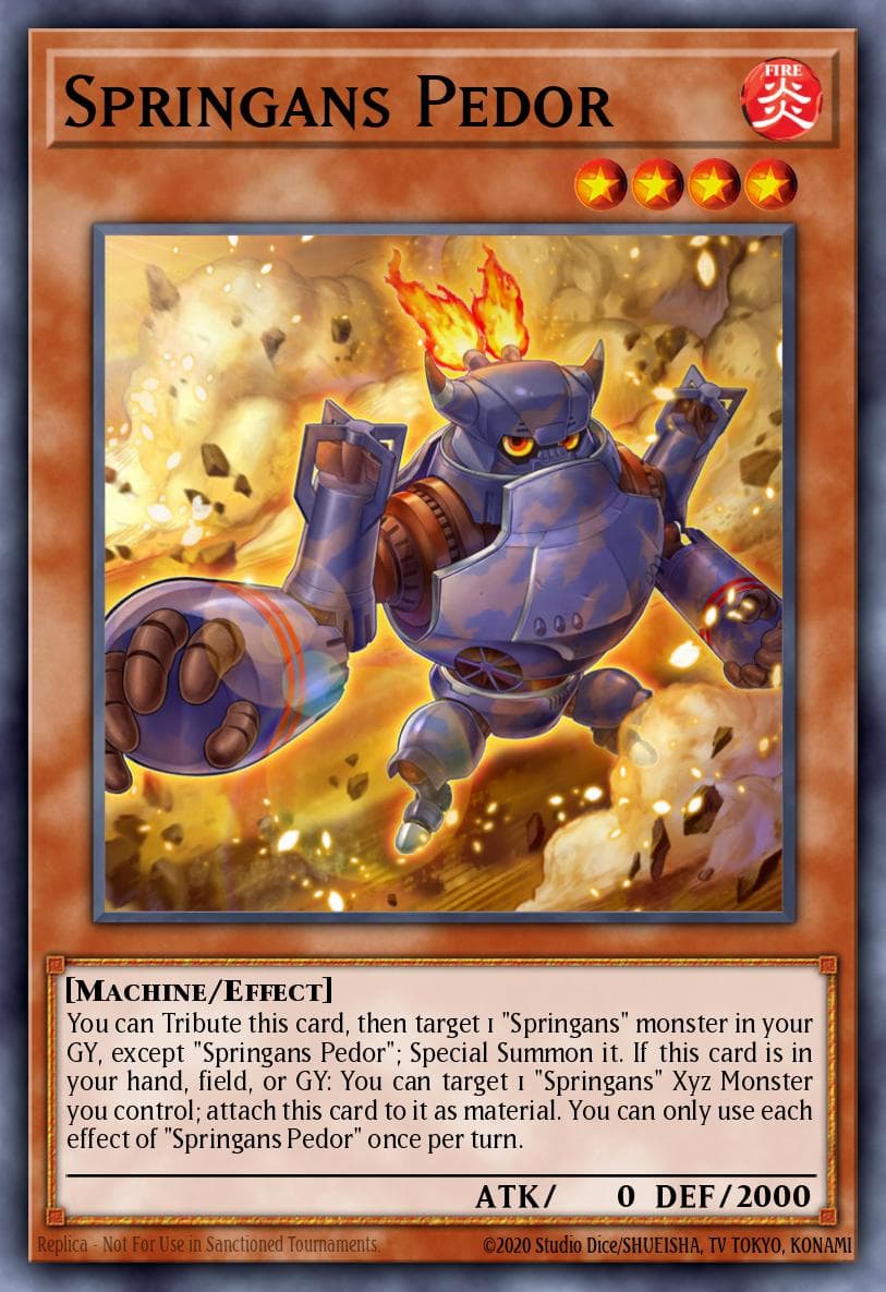 Springans Pedor Blazing Vortex Premiere! promotional card card