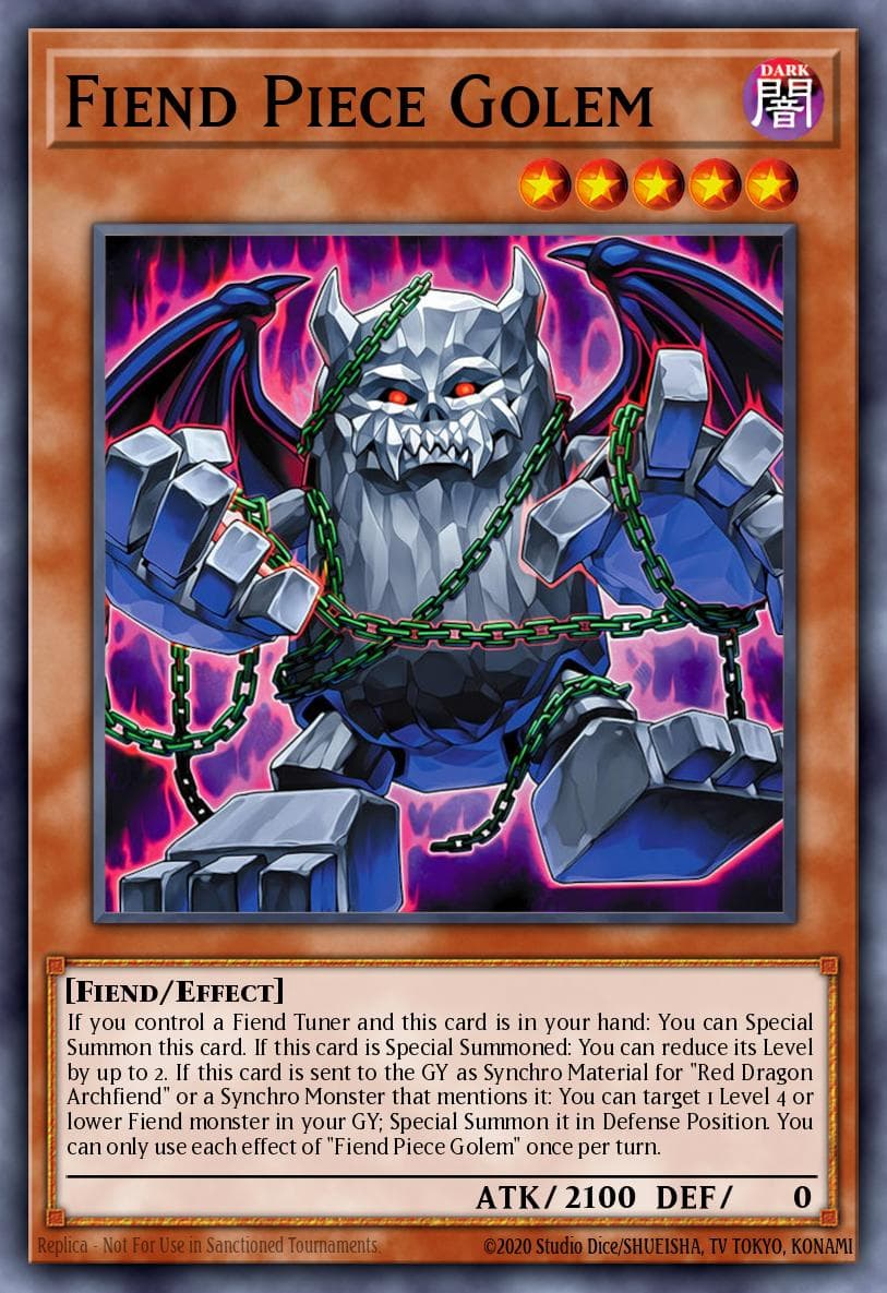 Fiend Piece Golem Blazing Dominion card