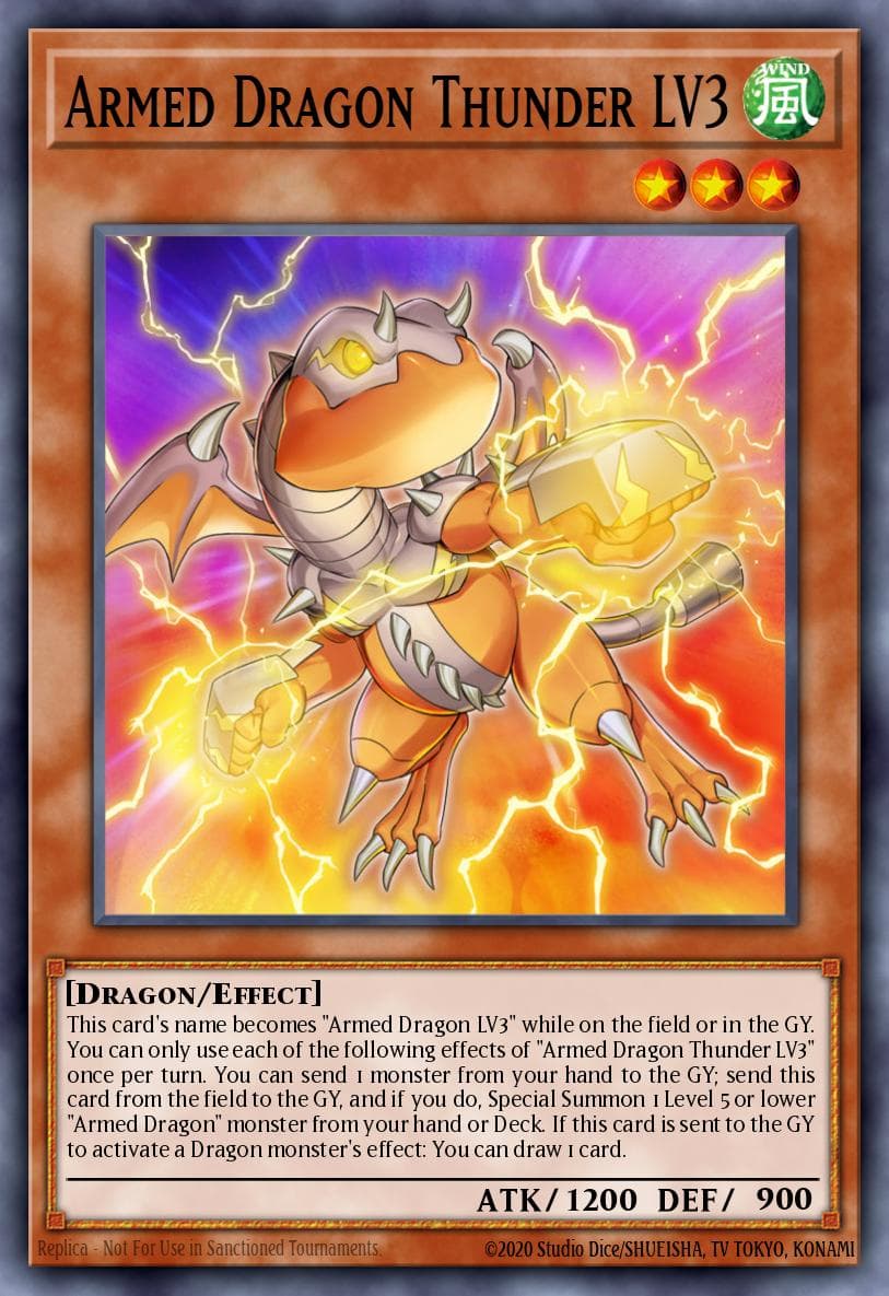 Armed Dragon Thunder LV3 2022 Tin of the Pharaoh's Gods card