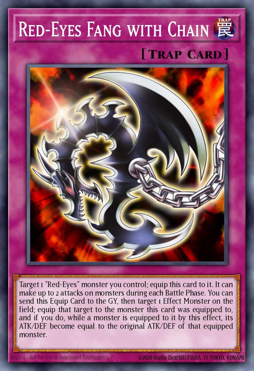 Red-Eyes Fang with Chain Legendary Duelists card