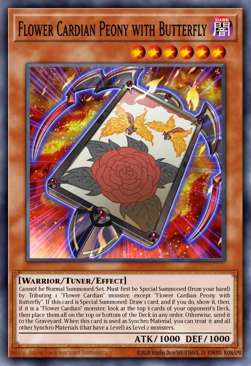 Flower Cardian Peony with Butterfly Invasion: Vengeance: Special Edition card