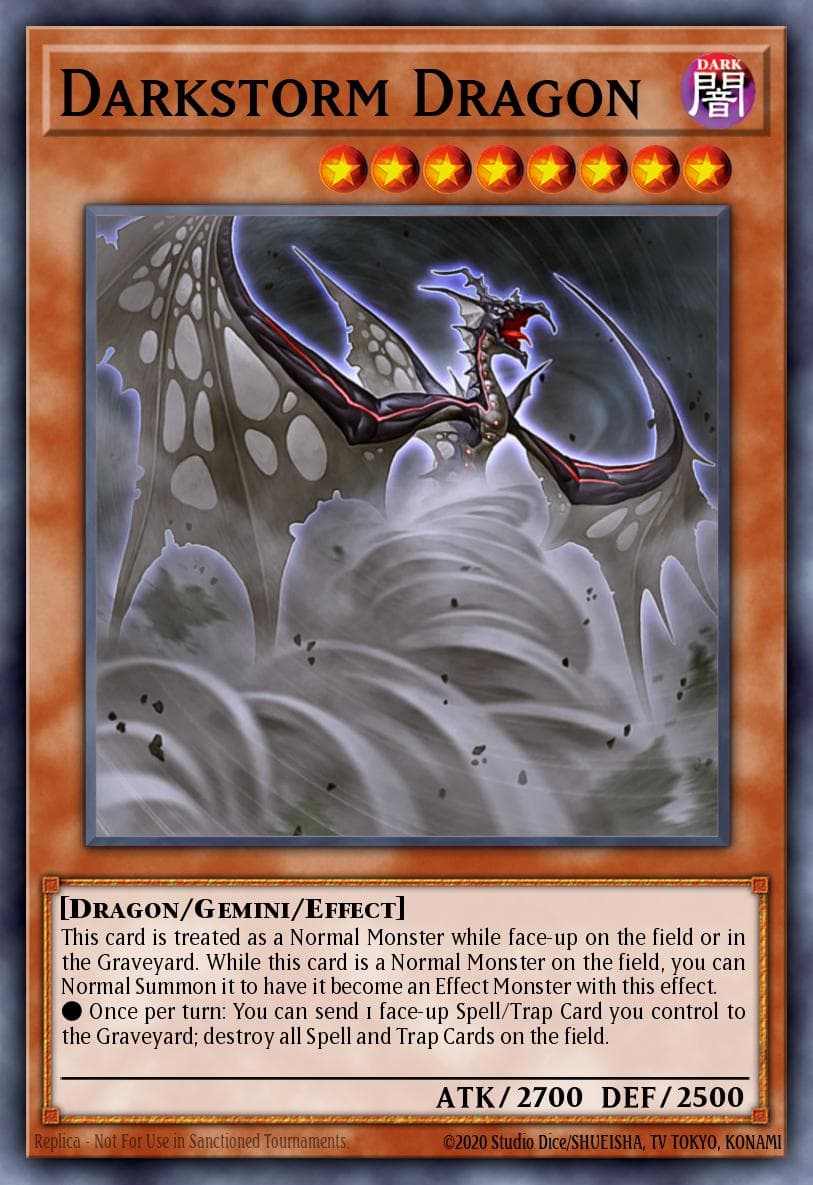 Darkstorm Dragon Rise of the True Dragons Structure Deck card