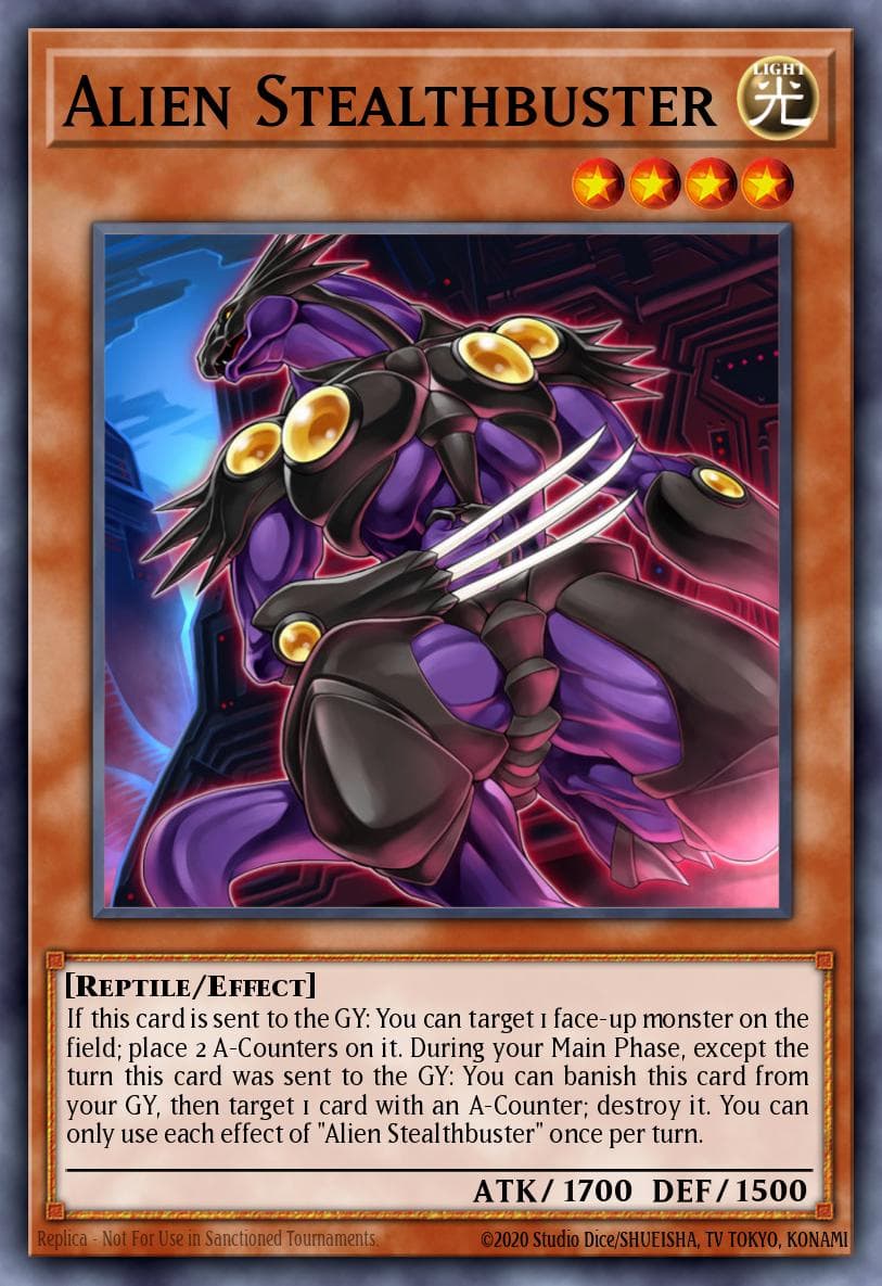 Alien Stealthbuster Dawn of Majesty Premiere! promotional card card