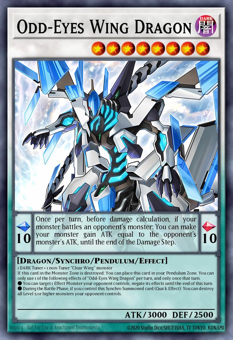 Odd-Eyes Wing Dragon Dimension Force card