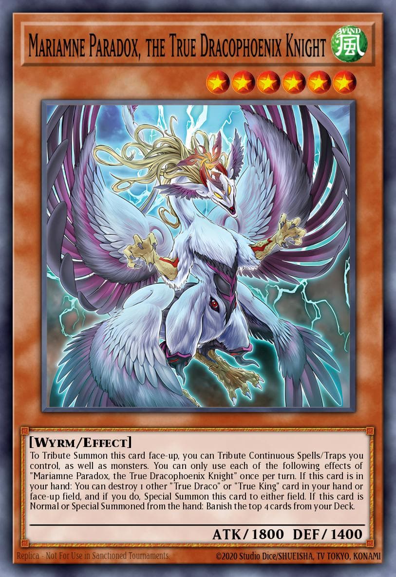 Mariamne Paradox, the True Dracophoenix Knight Doom of Dimensions card