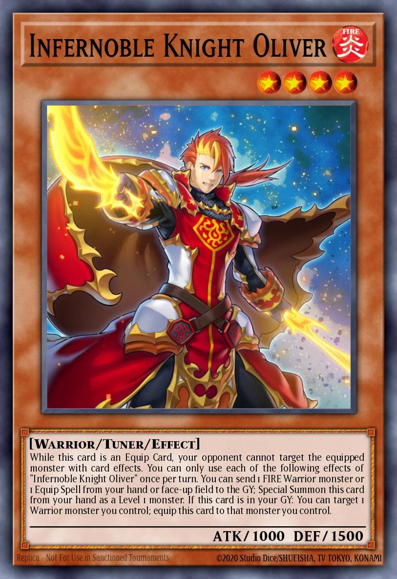 Infernoble Knight Oliver Rise of the Duelist Premiere! promotional card card