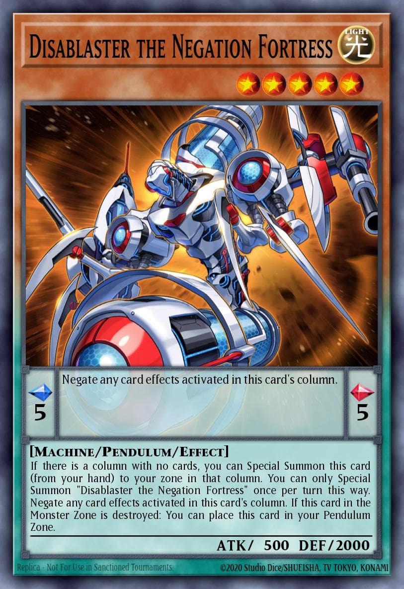 Disablaster the Negation Fortress The Infinite Forbidden card