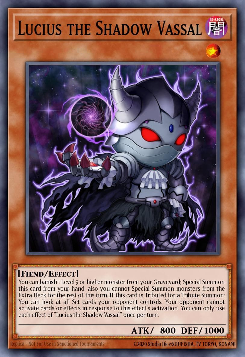 Lucius the Shadow Vassal Emperor of Darkness Structure Deck card