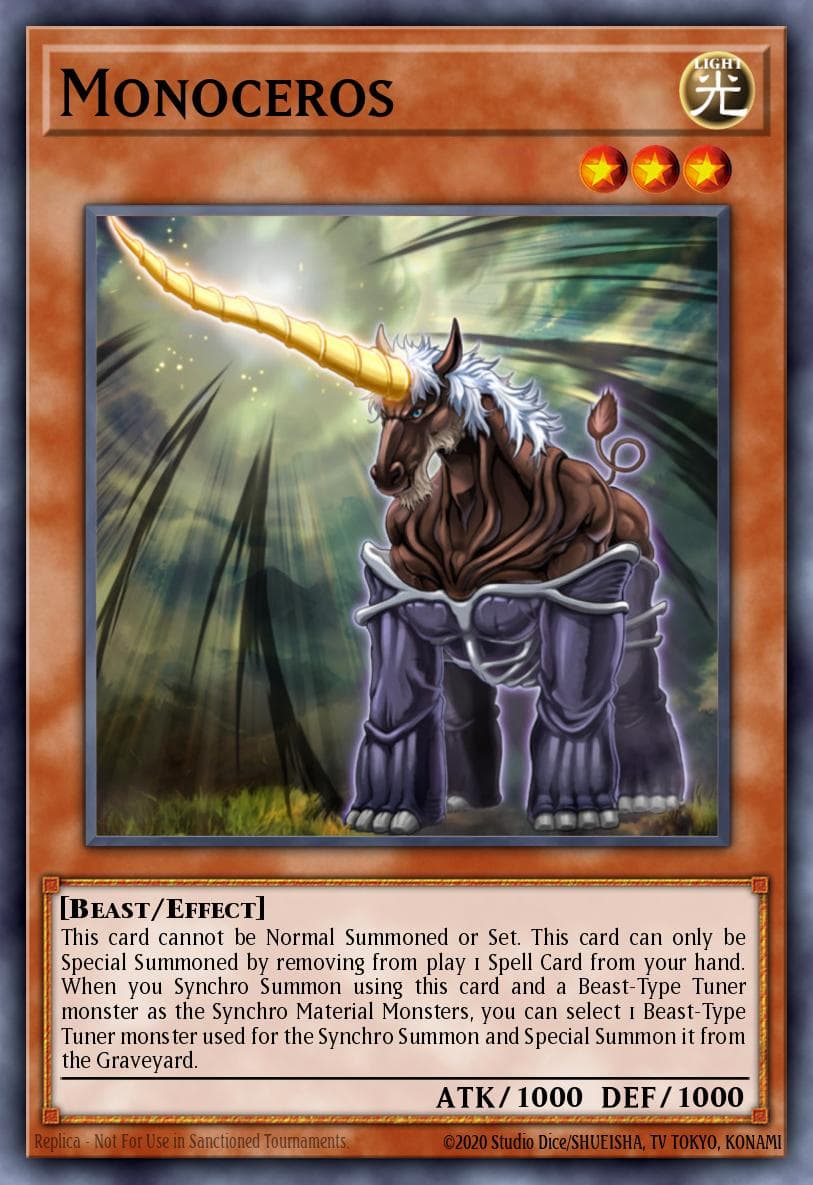 Monoceros 遊戲王 card