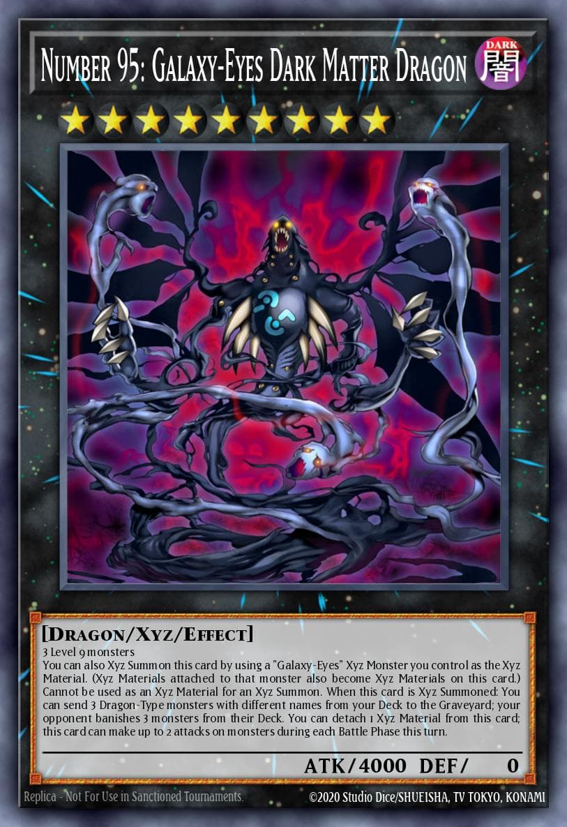 Number 95: Galaxy-Eyes Dark Matter Dragon Premium Gold: Return of the Bling card