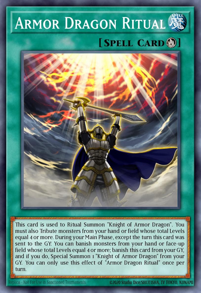Armor Dragon Ritual Blazing Vortex Premiere! promotional card card