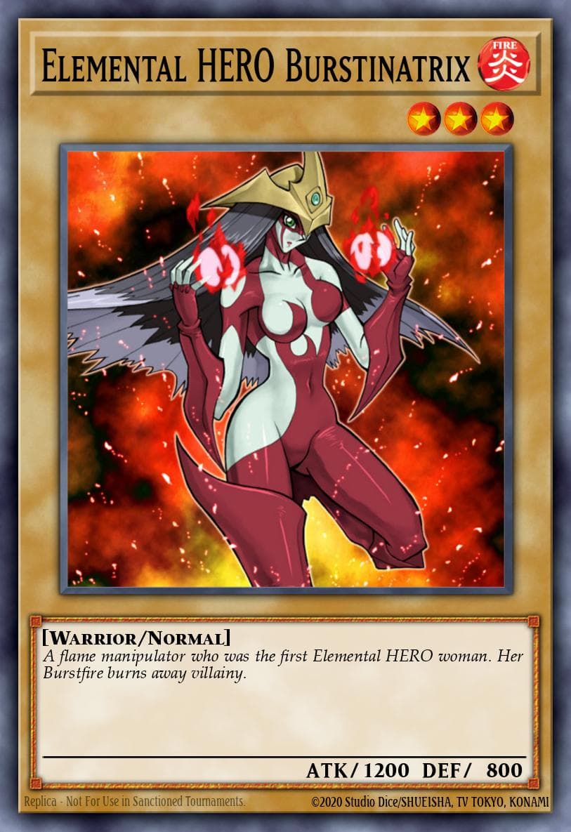 Elemental HERO Burstinatrix McDonald's Promotional Cards 2 card