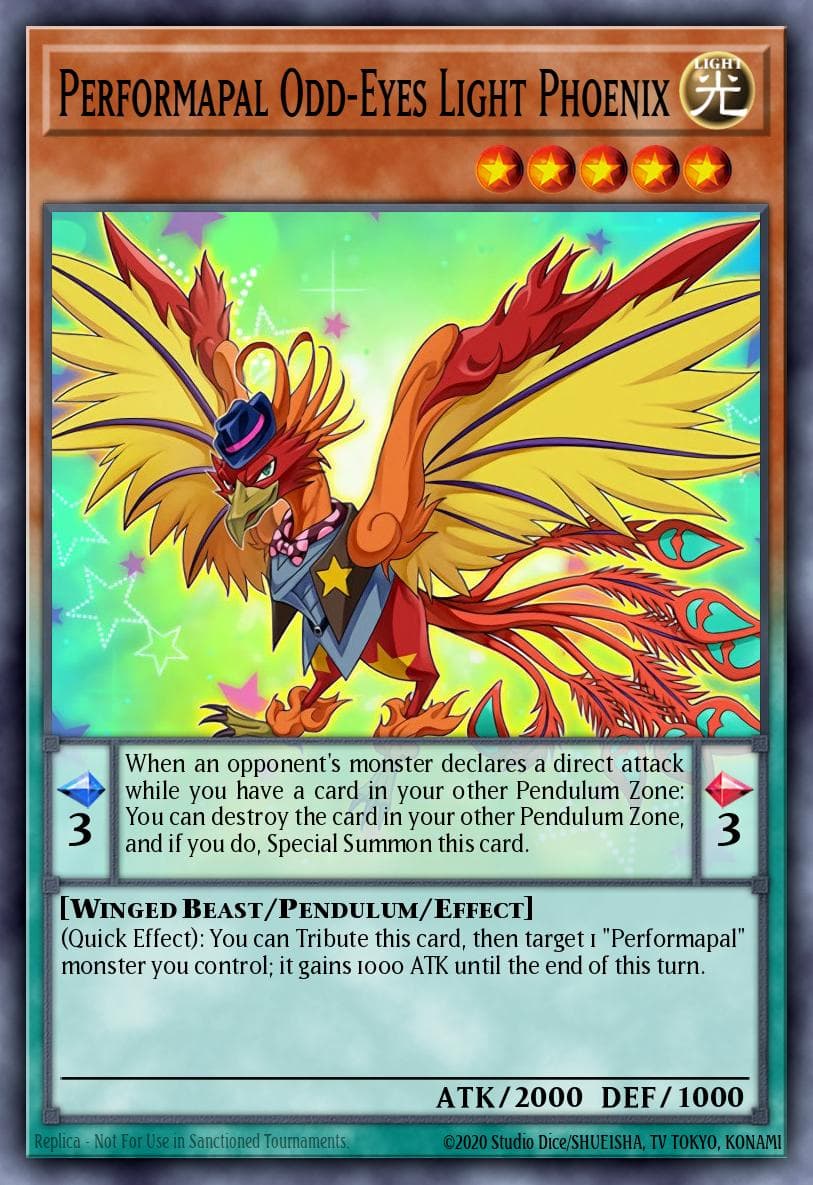 Performapal Odd-Eyes Light Phoenix Legendary Dragon Decks card