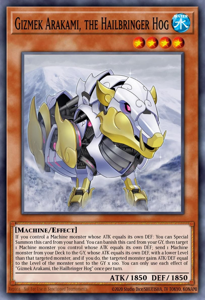 Gizmek Arakami, the Hailbringer Hog 2022 Tin of the Pharaoh's Gods card