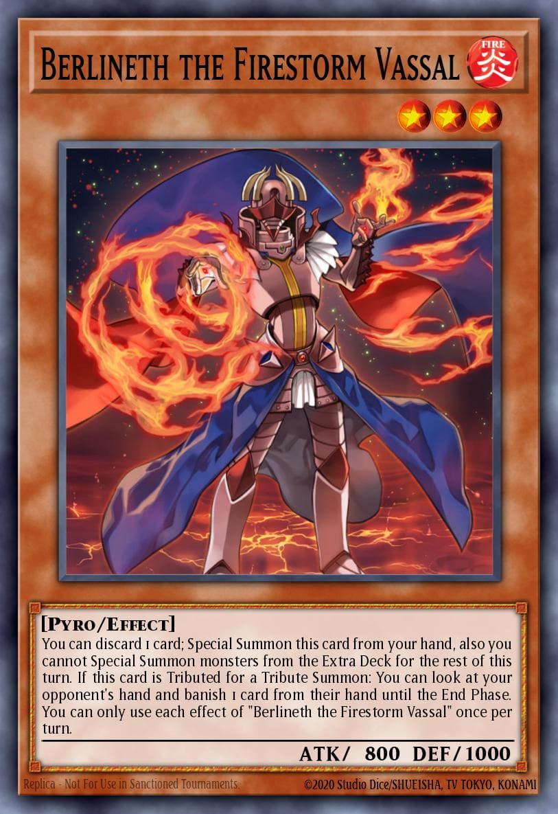 Berlineth the Firestorm Vassal Emperor of Darkness Structure Deck card