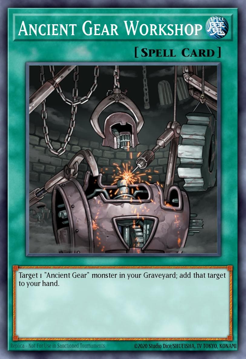 Ancient Gear Workshop Machine Reactor Structure Deck card