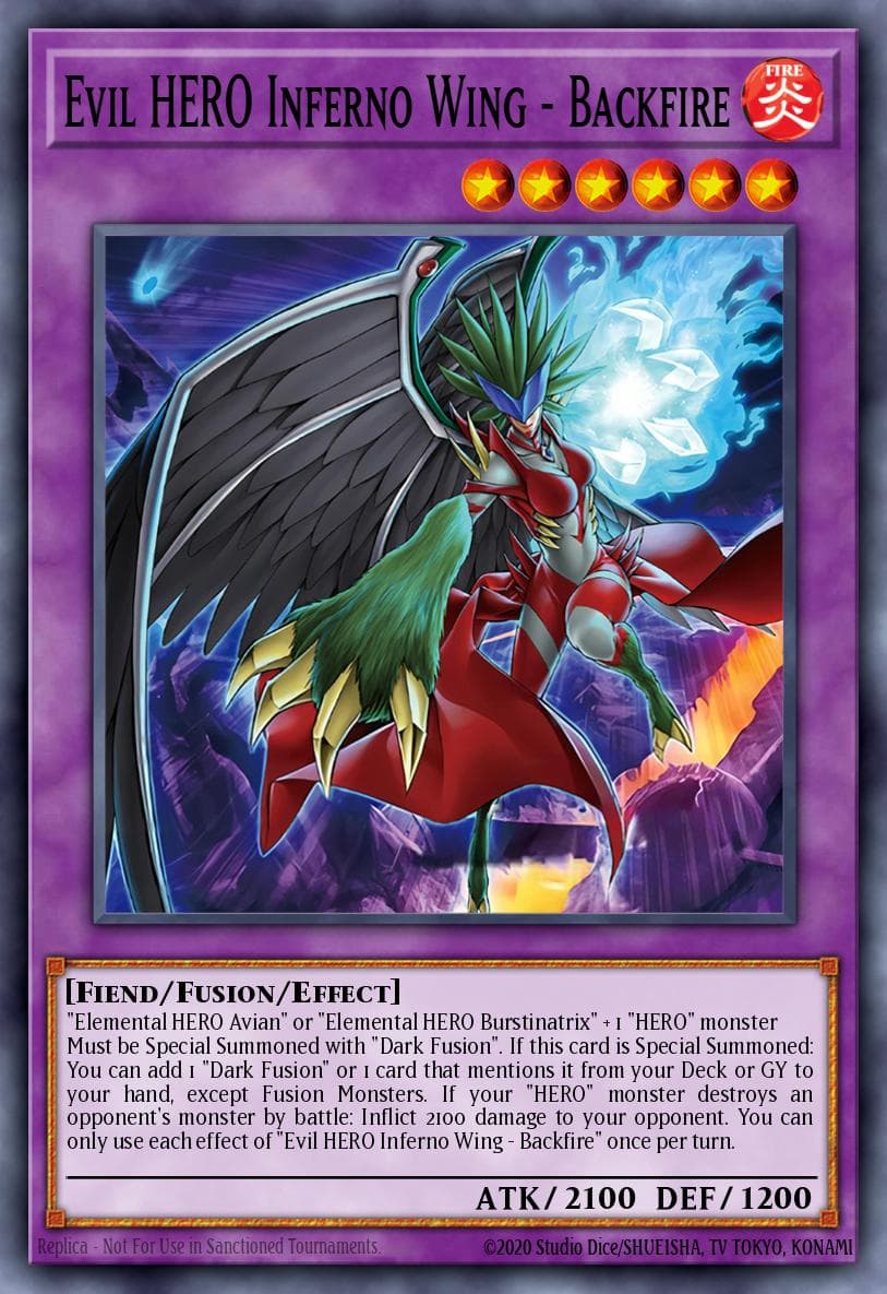 Evil HERO Inferno Wing - Backfire Supreme Darkness card