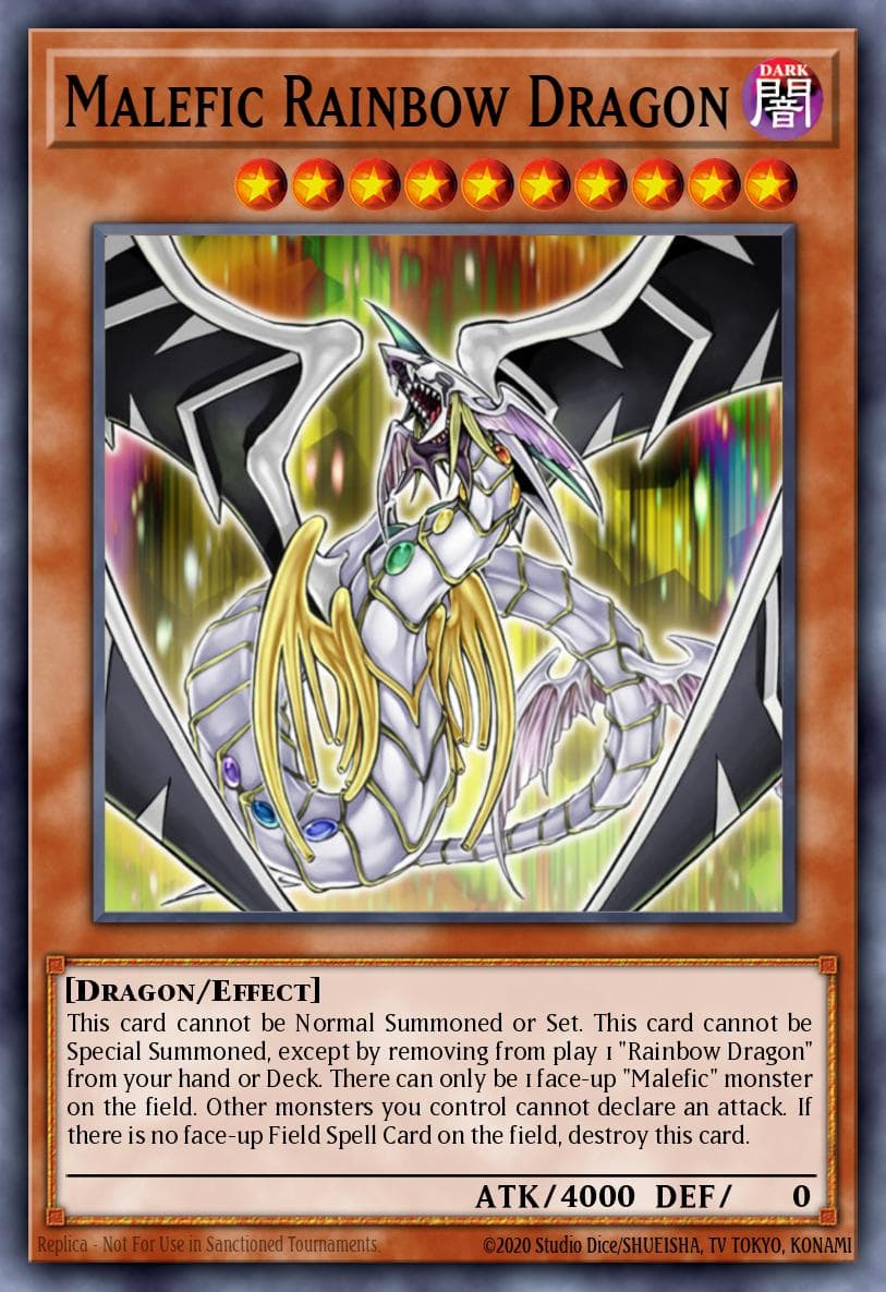 Malefic Rainbow Dragon Yu-Gi-Oh! 3D Bonds Beyond Time Movie Pack card