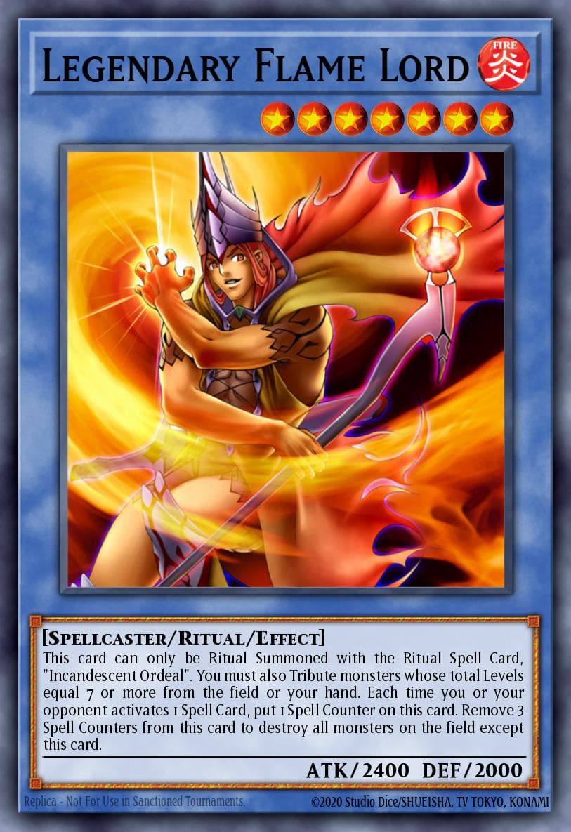 Legendary Flame Lord Dark Revelation Volume 1 card