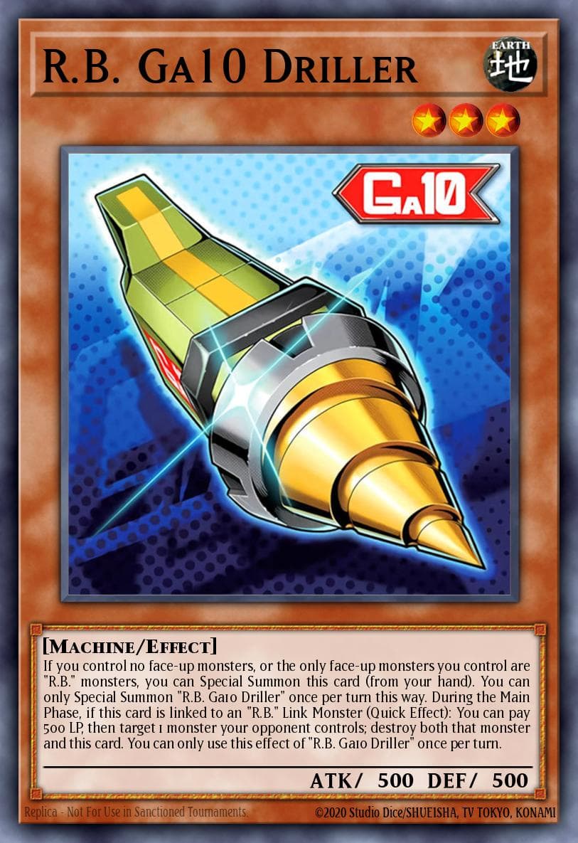 R.B. Ga10 Driller 遊戲王 card