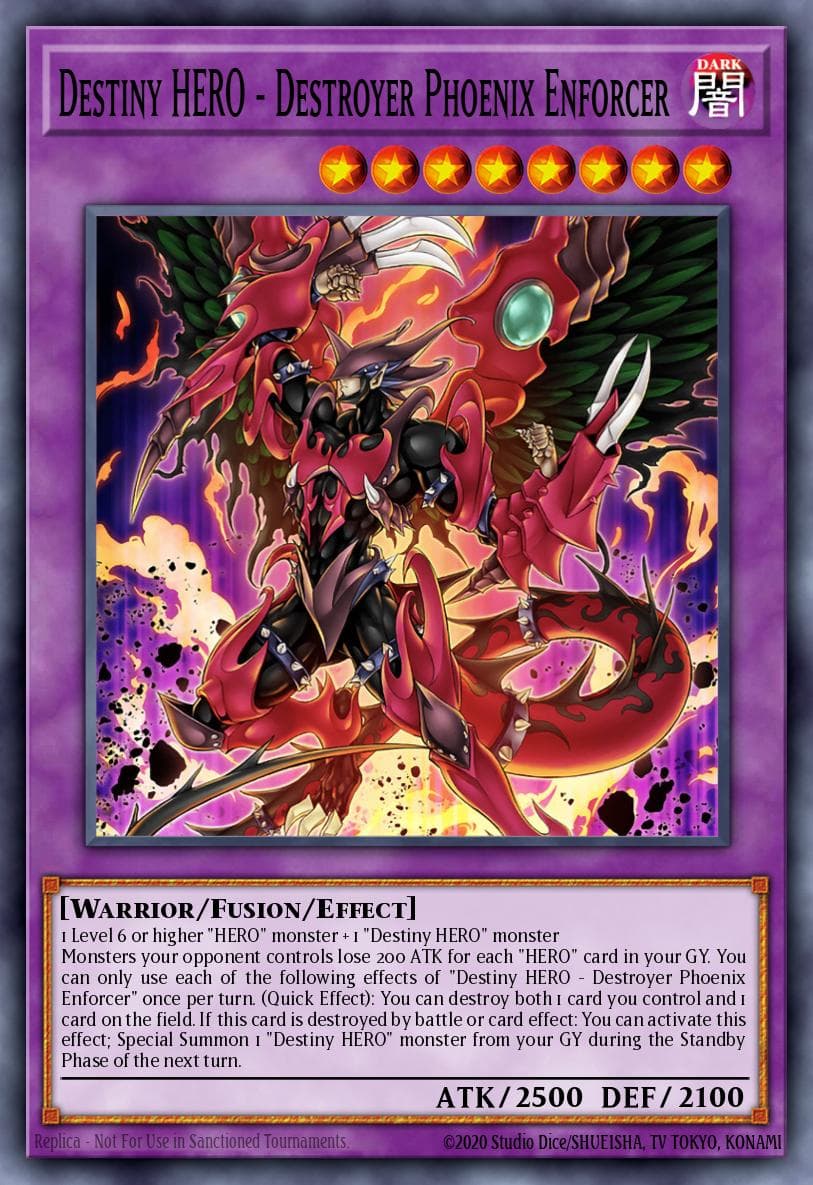 Destiny HERO - Destroyer Phoenix Enforcer Burst of Destiny card