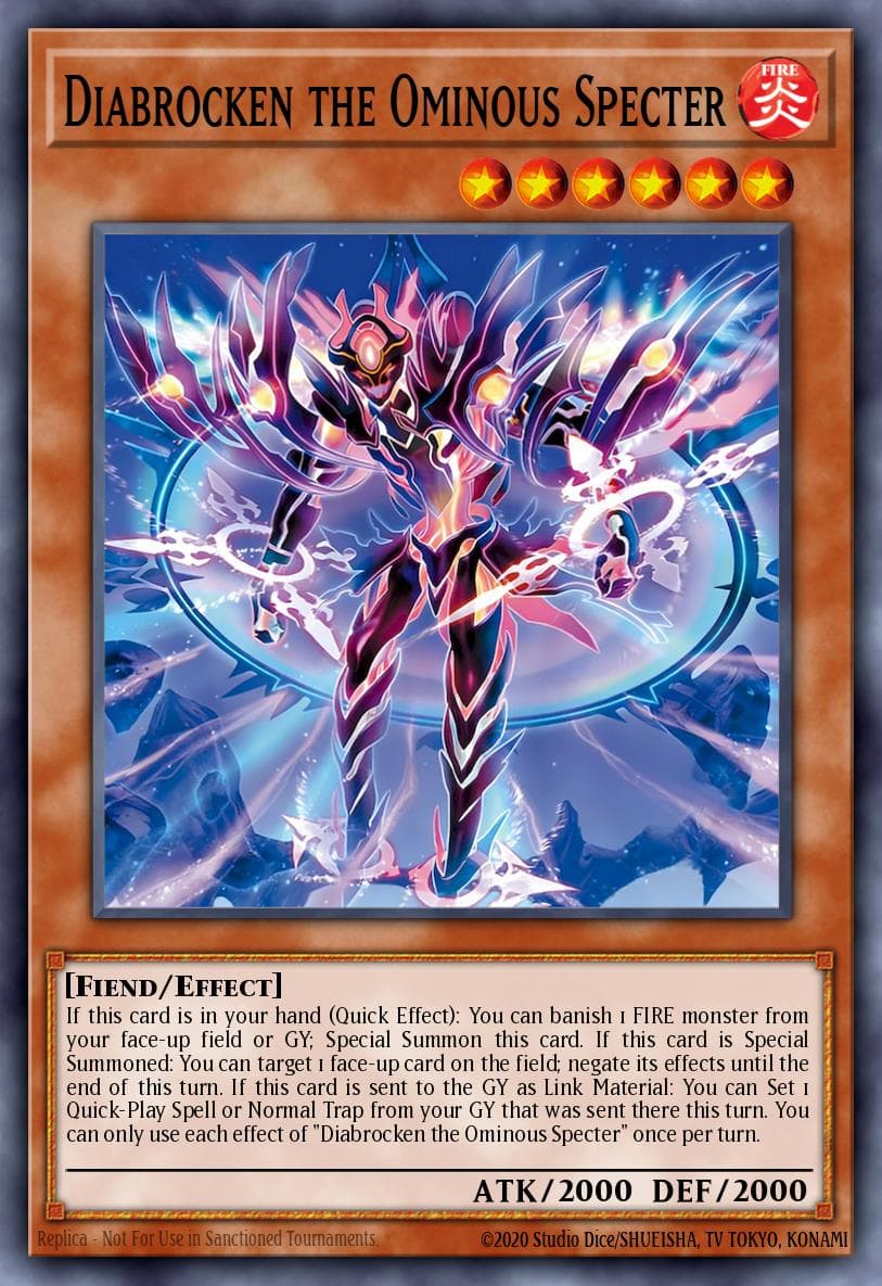 Diabrocken the Ominous Specter Blazing Dominion card