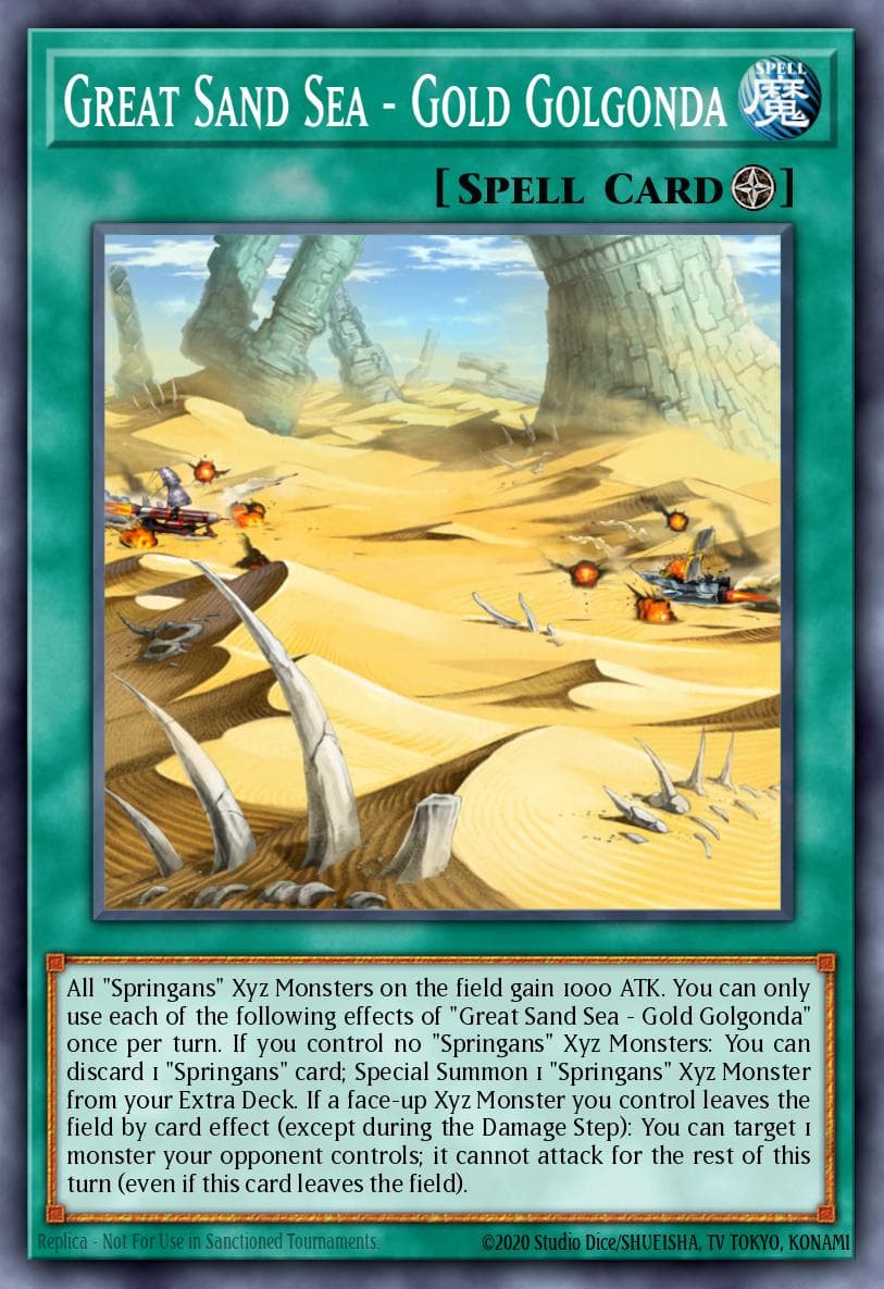 Great Sand Sea - Gold Golgonda Blazing Vortex Premiere! promotional card card