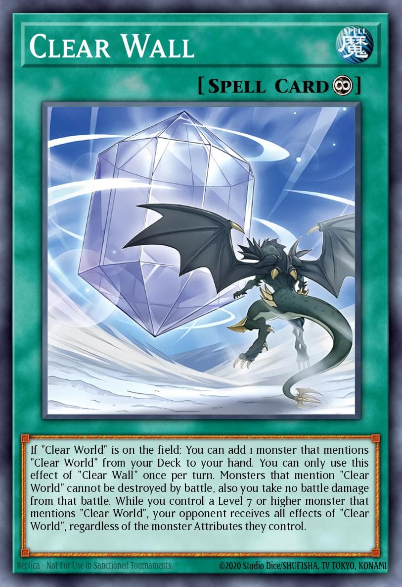 Clear Wall 游戏王 card