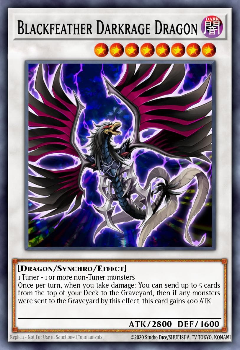 Blackfeather Darkrage Dragon Premium Gold card