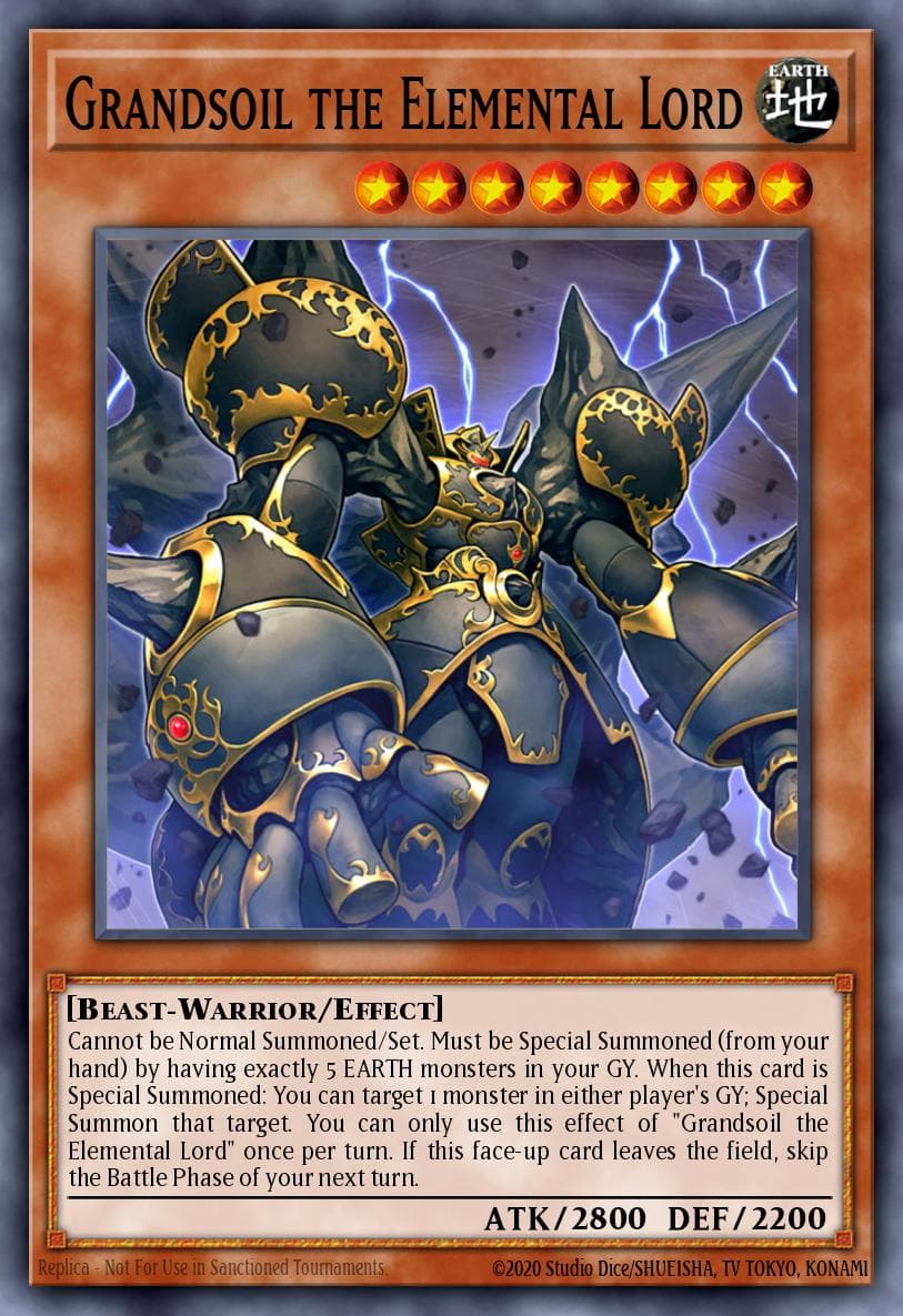 Grandsoil the Elemental Lord Flames of Destruction Special Edition card